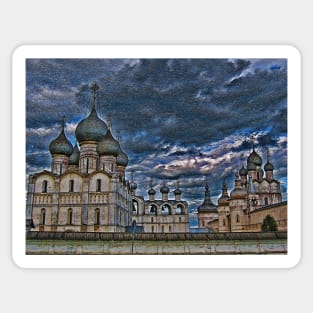 The Kremlin and The Cathedral. Rostov Velikiy. Russia. Sticker